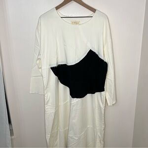 Delfina Balida Patchwork Dress 100 Silk Medium Lagenlook Avant Garde Art To Wear